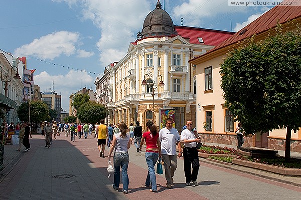 Ivano-Frankivsk. Busy pedestrian walk Ivano-Frankivsk Region Ukraine photos