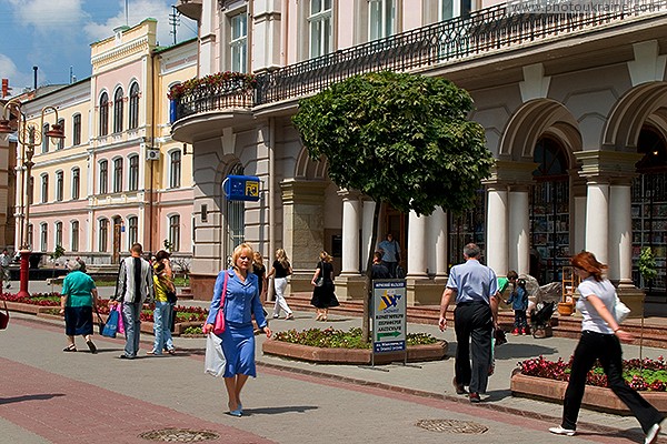 Ivano-Frankivsk. Stometrovka - the main promenade of the city Ivano-Frankivsk Region Ukraine photos