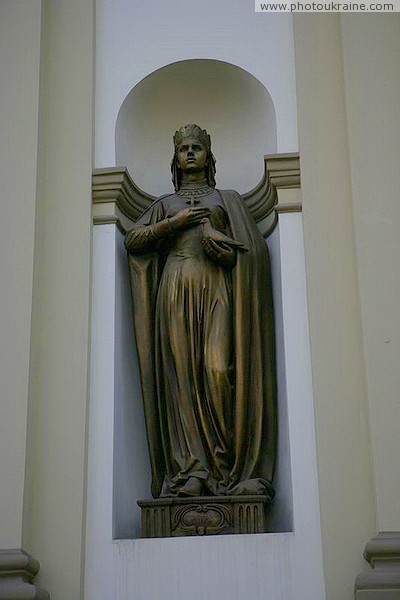 Ivano-Frankivsk. Fragment of the facade of the Resurrection Cathedral Ivano-Frankivsk Region Ukraine photos