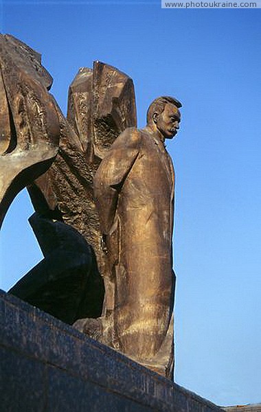 Ivano-Frankivsk. Monument to Ivan Franko at the theater Ivano-Frankivsk Region Ukraine photos