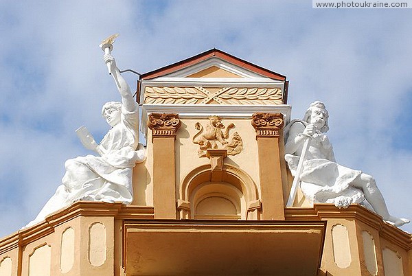 Kolomyia. Fragment of the facade of the Museum of Hutsul and Pokuttia Ivano-Frankivsk Region Ukraine photos