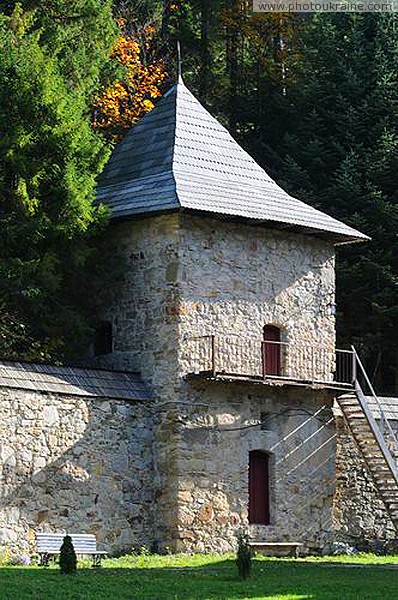 Maniavsky monastery. Monastery Tower Ivano-Frankivsk Region Ukraine photos