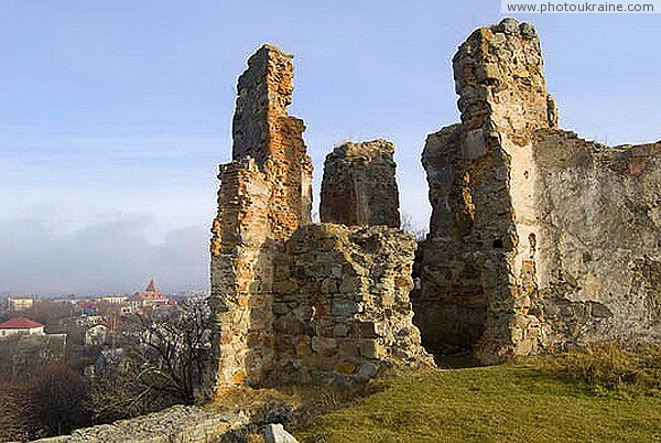 Pniv. View of Nadvirna from the ruins of the Pniv Castle Ivano-Frankivsk Region Ukraine photos