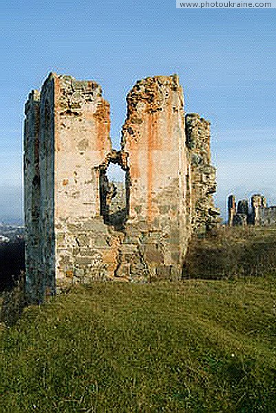 Pniv. Ruins of the western tower of the Pniv castle Ivano-Frankivsk Region Ukraine photos