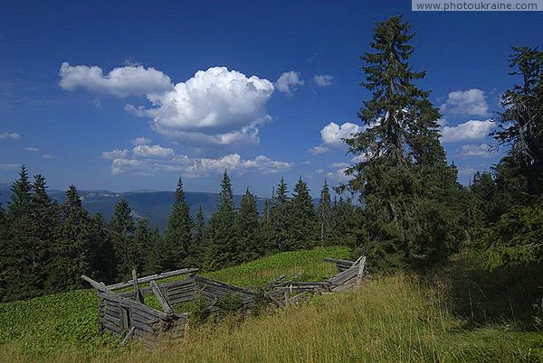 Pre-Carpathians. Woody Mountain Ruins Ivano-Frankivsk Region Ukraine photos