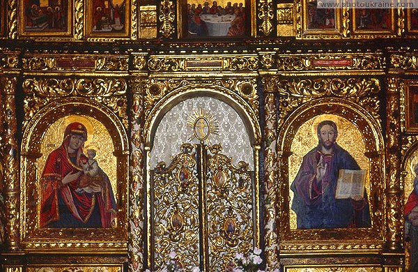 Rohatyn. Royal Doors in the iconostasis of the Church of the Holy Spirit Ivano-Frankivsk Region Ukraine photos