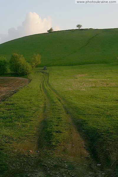 Chortova Hora. The road to the remains of the settlement on the top Ivano-Frankivsk Region Ukraine photos