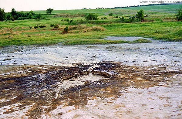 Starunia. Crater of active clay volcano Ivano-Frankivsk Region Ukraine photos