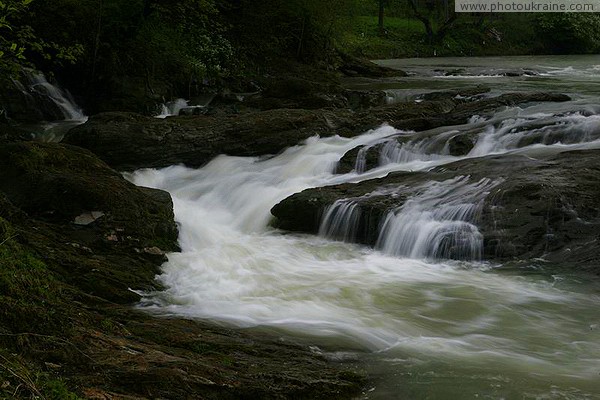 Sheshory. White Left Fragment of Silver Falls Ivano-Frankivsk Region Ukraine photos