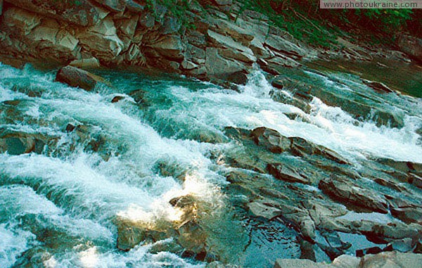 Yaremche. Empty riverbed in the headwaters of the Prut Ivano-Frankivsk Region Ukraine photos