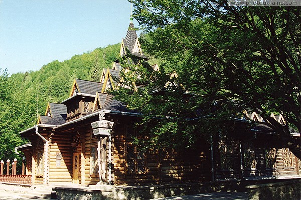 Yaremche. Green wreath of Hutsul restaurant Ivano-Frankivsk Region Ukraine photos