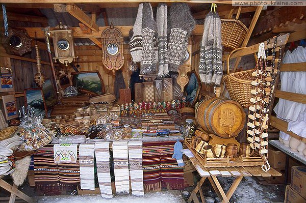 Yaremche. Uniform Hutsul souvenir variety Ivano-Frankivsk Region Ukraine photos