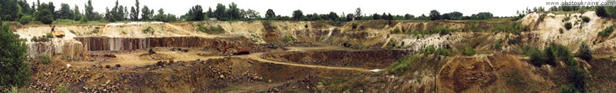 Village Bazaltove. Basalt's quarry Rivne Region Ukraine photos