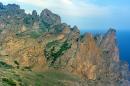 Karadag Nature Reserve. Ridge Khoba-Tepe, Autonomous Republic of Crimea, Natural Reserves 