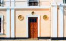 Kotyuzhany. Medallions on palace facade, Vinnytsia Region, Country Estates 