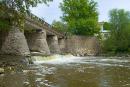 Dashiv. Long stone bridge across river Sob, Vinnytsia Region, Country Estates 