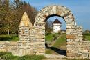 Busha. Stylized gate to Reserve "Busha", Vinnytsia Region, Museums 