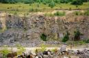 Zhezheliv. Fragment of wall of granite quarry, Vinnytsia Region, Geological sightseeing 