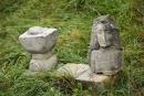 Busha. Sculptural bust of virgin and bowls, Vinnytsia Region, Museums 