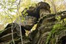 Busha. Hanging rock in Gaydamak Yar, Vinnytsia Region, Geological sightseeing 