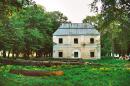 Holoby. More recently, manor wing surrounded by age-old trees, Volyn Region, Country Estates 