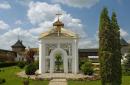 Zymne. Kivoryi in tcenter courtyard of monastery, Volyn Region, Monasteries 