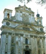 Olyka. Once-elegant facade of ceremonial Trinity church, Volyn Region, Churches 