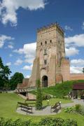 Lutsk. Lutsk castle, entry tower and bridge across moat, Volyn Region, Fortesses & Castles 