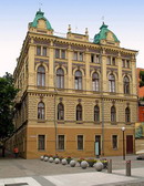 Dnipropetrovsk. Side facade of former City Council, Dnipropetrovsk Region, Civic Architecture 