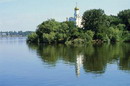 Dnipropetrovsk. Nicholas temple crowns northern tip of Monastery island, Dnipropetrovsk Region, Churches 