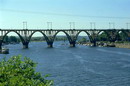 Dnipropetrovsk. Graceful Merefa-Kherson railway bridge, Dnipropetrovsk Region, Cities 