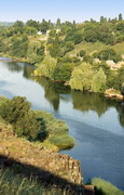 Kryvyi Rih. Outputs iron rocks on shore of river Saksagan, Dnipropetrovsk Region, Geological sightseeing 