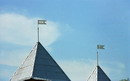 Artemivsk. Weathervanes on turrets passing factory of sparkling wines, Donetsk Region, Cities 