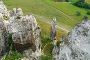 Bilokuzmynivka. Cleft in chalk rock, Donetsk Region, Geological sightseeing 