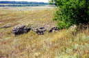Guselschykove. Outputs Pontian limestone on right bank of Gruzkyi Elanchik, Donetsk Region, Geological sightseeing 