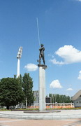 Donetsk. Monument to S. Bubka, Donetsk Region, Monuments 
