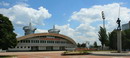 Donetsk. Sports complex "Olympic" and monument to S. Bubka, Donetsk Region, Cities 