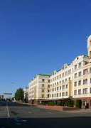 Donetsk. Facade of hotel Donbas Palace in the street Artem, Donetsk Region, Civic Architecture 