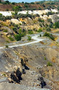 Komsomolske. Road mining trucks, Donetsk Region, Geological sightseeing 