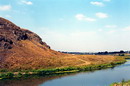 Rozdolne. Ancient volcano on shore Kalmius, Donetsk Region, Geological sightseeing 