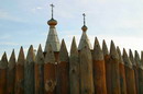 Sviatogirska lavra. Peaked hermitage palisade, Donetsk Region, Monasteries 