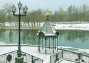 Sviatogirska lavra. Arbor at Lavra embankment, Donetsk Region, Monasteries 