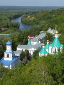 Sviatogirska lavra. Shrine of river, Donetsk Region, Monasteries 