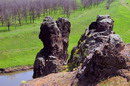 Starolaspa. Cliffs above Kalmius, Donetsk Region, Geological sightseeing 
