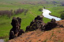 Starolaspa. Cliffs above Kalmius, Donetsk Region, Geological sightseeing 