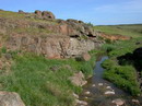 Telmanove. Granite convoy steppe stream, Donetsk Region, Geological sightseeing 