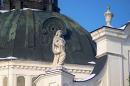 Berdychiv. Fragment of decoration of facade of church, Zhytomyr Region, Monasteries 