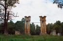 Ivnytsia. Ruins of front gate of estate, Zhytomyr Region, Country Estates 