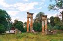 Ivnytsia. Twin pillars of estate gates, Zhytomyr Region, Country Estates 