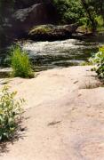 Korosten. Granite beach river Uzh, Zhytomyr Region, Geological sightseeing 